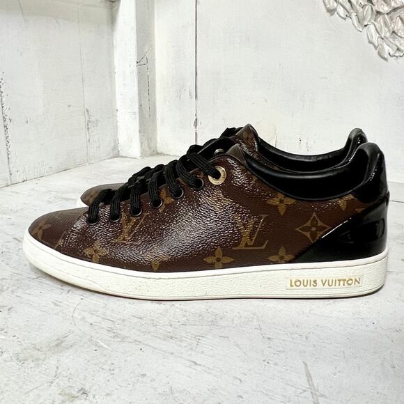 Louis Vuitton Frontrow Monogram Canvas Low Top Sneakers Brown Women's 38.5 / 8 - Picture 10 of 16